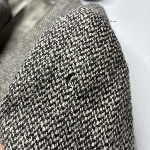 Vintage Burberrys Wool Tweed Blazer Sport Coat Men’s Gray Jacket 44R Old Money - Picture 15 of 15